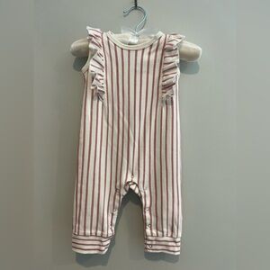 Striped Ruffle Baby Romper